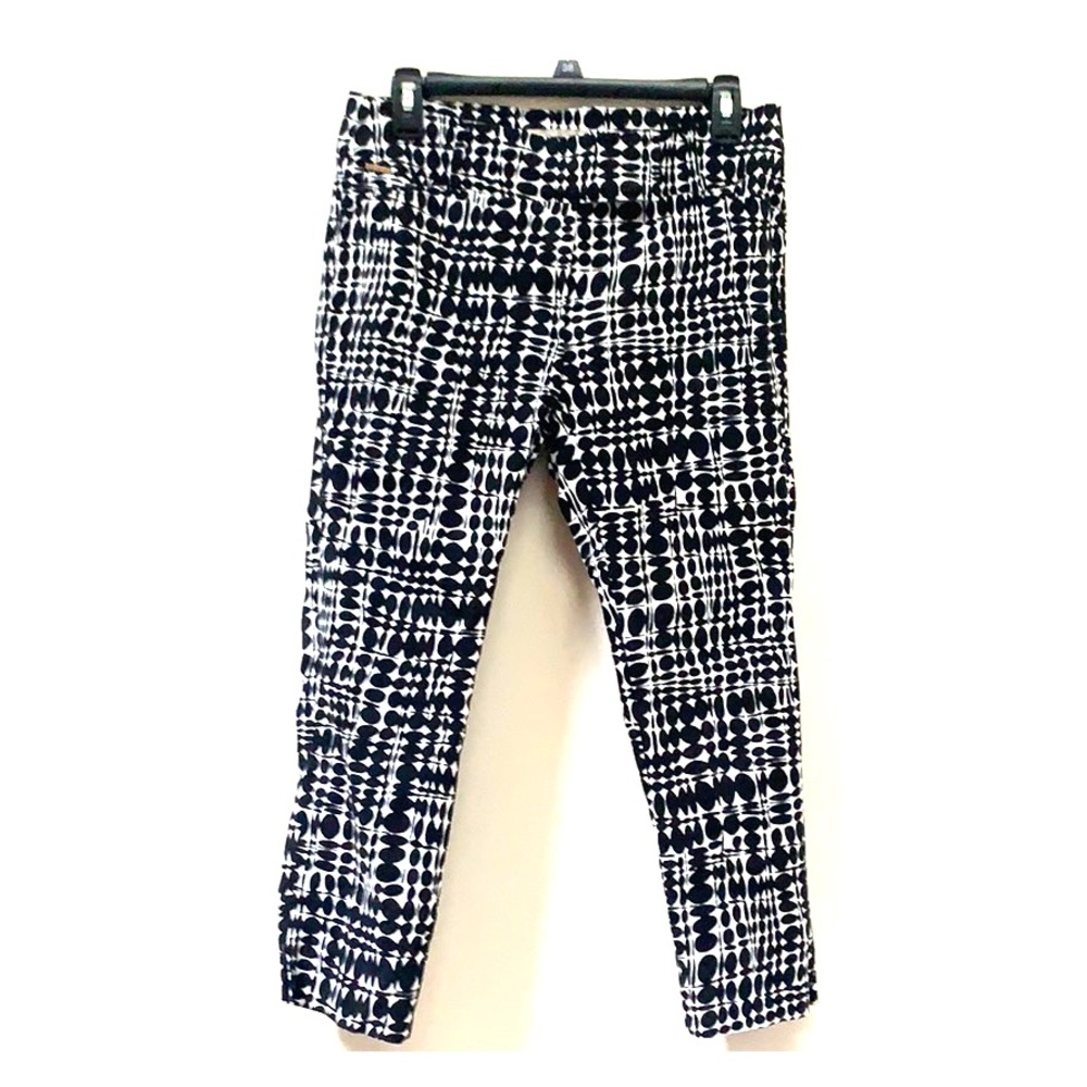 Joan Vass black and white ankle pants